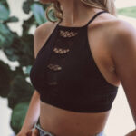 Cutout High Neck Halter