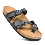 Aerothotic Irenic Women's Soft Footbed Strappy Slide Sandals - Imagen 4